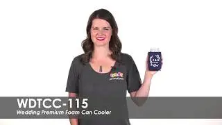 Custom Wedding Can Coolers - Wedding Premium Foam Can Cooler WDTCC-115