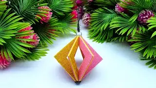 DIY Glitter Paper Christmas Ornaments | Handmade Holiday Decorations