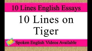 10 Lines on tiger in english | tiger 10 lines essay | few lines on tiger in english writing