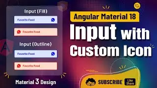 Angular 18 input prefix-suffix custom image icon in Angular Material tutorial | Material 3 Design