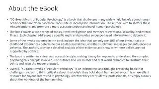 Download 50 Great Myths of Popular Psychology PDF