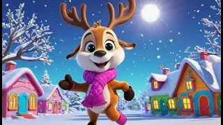 Reindeer Ribbon Wiggle Walk | English Nursery Rhyme for Kids and Babies