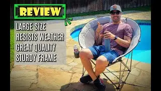 Large & Comfortable: CORE Folding Oversized Padded Moon Round Saucer Chair - Product Review