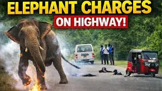 🚨Highway Turns Into Chaos After Elephant Rampage😱🐘Real Footage🔥