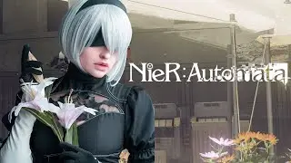 Стрим.  Играем в NieR Automata. ДЕВУШКА ПРОХОДИТ ИГРУ С ЗАКРЫТЫМИ ГЛАЗАМИ