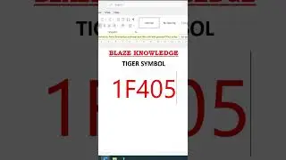 Insert Tiger Symbol in MS Word | #short #msword #computer #shorts #generalknowledge #tiger