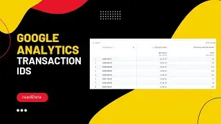 Google Analytics 4 - Transaction IDs
