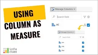 Using Column as measure in Power BI table/matrix
