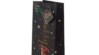 Yhon Soto Solutions - Novelty Gift Christmas Merry Fizzmas Prosecco Bottle Gift Bag