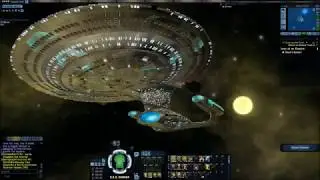 Federation Galaxy Class and D'deridex Romulan Warbird