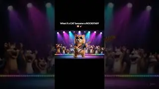 Rockstar CAT 🎸🐱🔥 Funniest Concert Ever! #RockstarCat #FunnyCat #CatConcert #EpicShorts