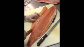 Chef Matt Fillets Salmon