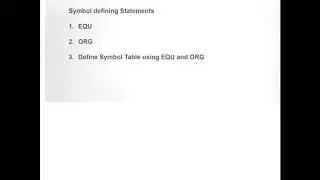 Machine independent features-symbol defining statements