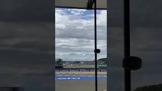 2022 British Grand Prix start from Becketts grandstand, can see Zhou Guanyu car sliding upside down.