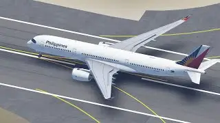 Philippine Airlines Airbus A350-900 landing PER/YPPH RWY 21 (Infinite Flight)