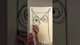 Crazy Continuous Line Owl Art Lesson