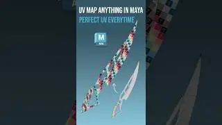 UV Unwrap MAGIC on This Sword! ✨ Maya 2025 Perfect Layout #shorts