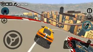 Impossible Car Tracks 3D - Orange Sport Lambo Driving Campaing Mode - Android Gameplay Walkthrough