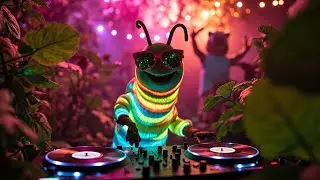 Glow Worm Disco 🪩✨ | Colorful Light Dance Party for Kids | Sing-Along Lyrics on Screen