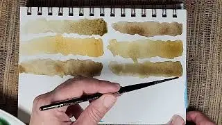 Raw Umber Watercolors: PBr7, PBr8, PBr7+PY43