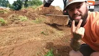 Bobcat E45 backfilling pool