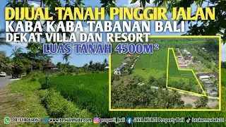 DIJUAL TANAH PINGGIR JALAN KABA KABA DEKAT DENGAN VILLA DAN RESORT VIEW SAWAH || TABANAN BALI
