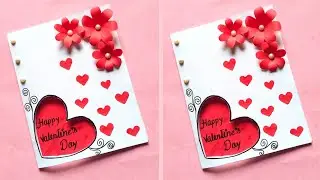 Easy and Beautiful Card For Valentines Day/ Valentine's Day Card /Handmade Card Ideas ✨💝
