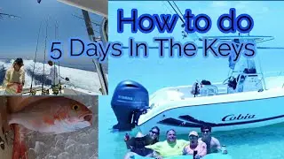 Islamorada for 5 days, boat rental, charter fishing, sand bar.