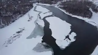 Calgary Bow River - Drone 4K