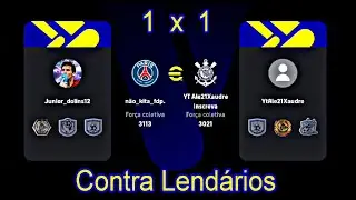 Empate &eacute;pico contra jogadores lend&aacute;rios!/eFootball Mobile 2025 ou antigo PES.