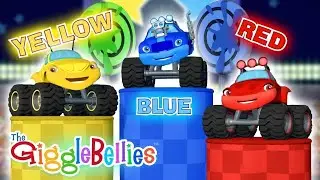Color CRUSH! | Learn Colors with Monster Trucks - Go Super Trucks