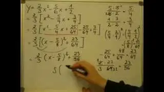 Quadratische Funktion, Umformung in Scheitelpunktform 3