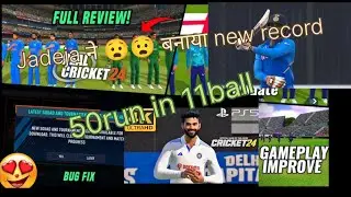 REALCRICKET24 Gameplay 4KHDR l ind vs NZ. JADEJA ⚔️😧 50 RUN in 11 BALL #treanding