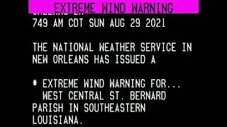 RARE Extreme Wind Warning from Hurricane Ida (#1)