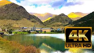 4K🌿⛰ Relaxing Walking Mountain Lake in Spain, Vall de Nuria | Nature Sounds for Sleep, Meditation