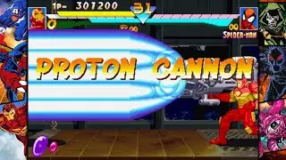 MARVEL vs. CAPCOM Fighting Collection: Arcade Classics : Proton Cannon : Iron Man Beaten Spider Man