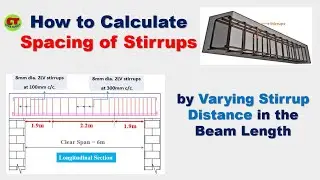 Spacing of Stirrups for Varying Distance | Shear Reinforcement | Shear Design | RCC Beam