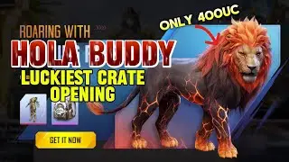 ONLY 400 UC 😱 LION HOLA BUDDY LUCKIEST CRATE OPENING | FIERY BEAST BUDDY SET | PUBG BGMI HOLA BUDDY