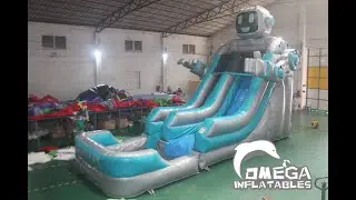 18FT Inflatable Robot Water Slide