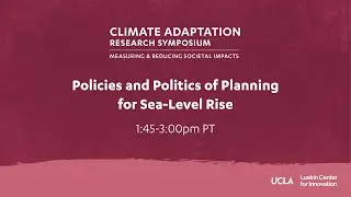 Policies and Politics of Planning for Sea Level Rise
