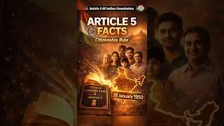 Article 5 Facts 🇮🇳 | Indian Constitution #facts #factshorts #factsinhindi #viral #shorts #shortsfeed