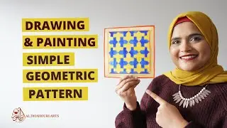 DRAWING & PAINTING SIMPLE GEOMETRIC PATTERN - STEP BY STEP