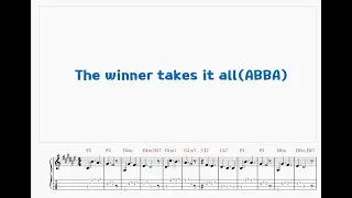 ABBA 674/The winner takes it all/Ukulele music score 우쿨렐레 악보