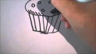 How to draw a cartoon muffin