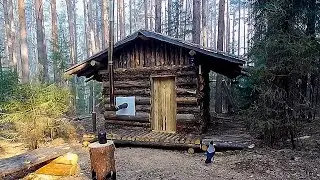 End of Winter & Building a New A Frame Log Cabin in the Forest