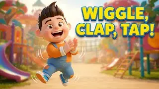 Jump wiggle clap tap. Kids dance moves and fun songs