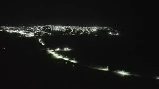 Cidade de Bom Jesus PI visto de cima V&ocirc;o noturno