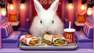BEST! and Cute animals eating in a TOP fast food restaurant