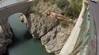 Saut Pont Du Diable De L'Herault - TRIPLE SALTO VRILLE A 27m !