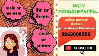 possessivartikel Dativ | possessive articles in Dativ | Basic German grammar | A1 goethe exam